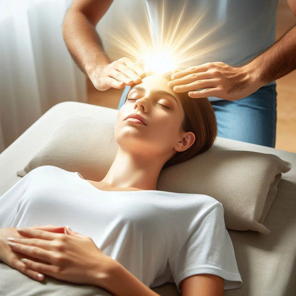 Persona recibiendo reiki
